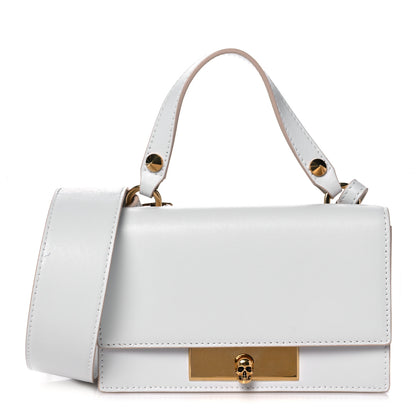 Alexander McQueen Calfskin Skull Lock Mini Crossbody Bag White 1 of 12