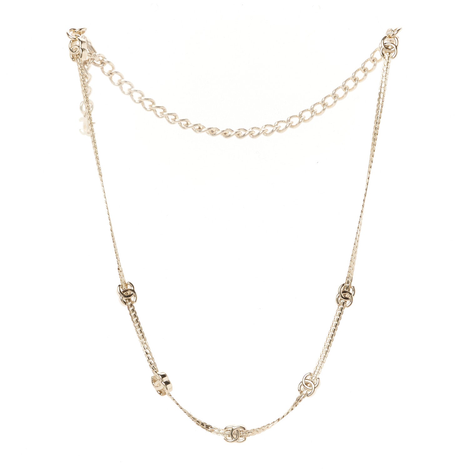 Chanel Metal CC Short Chain Necklace Gold 3 of 5