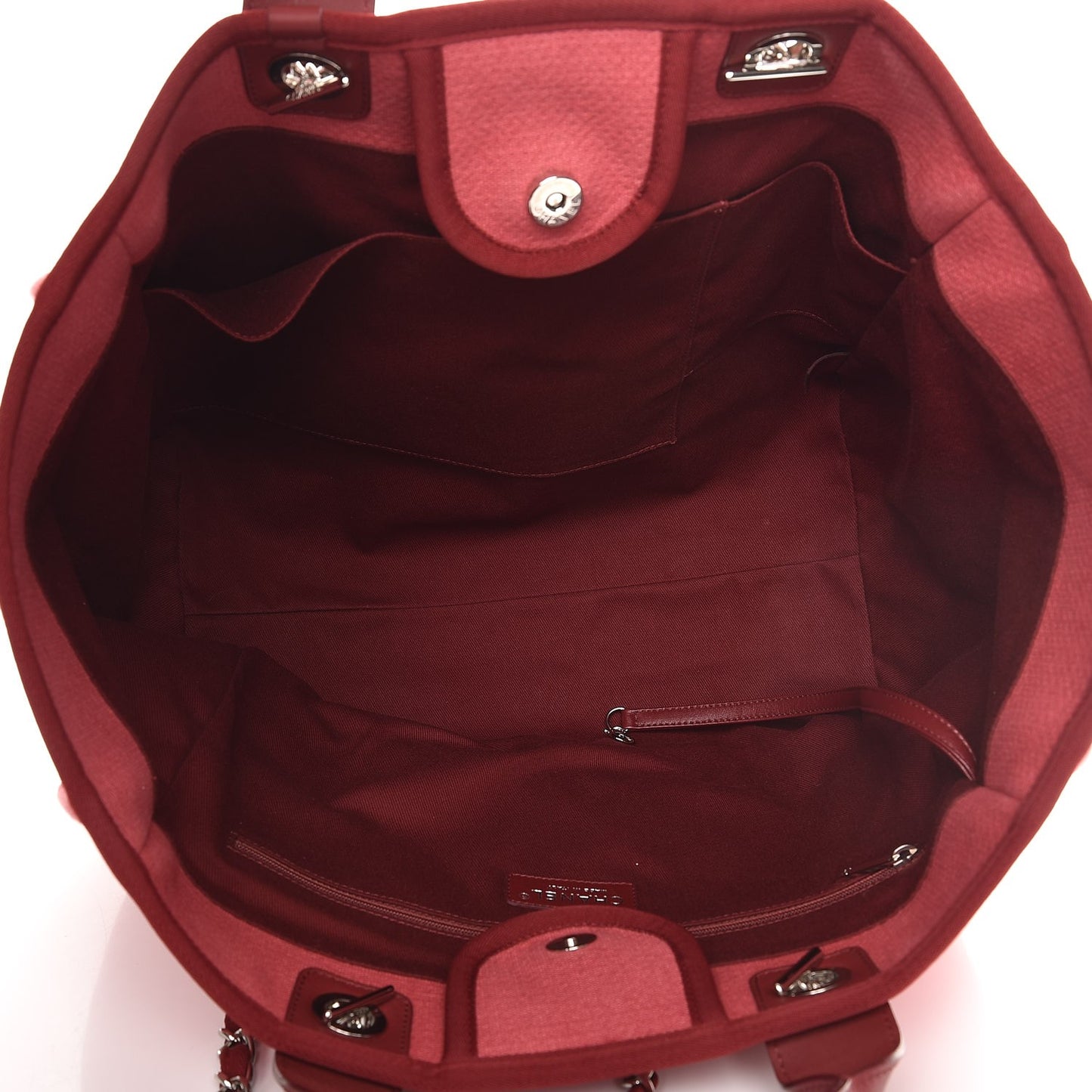 Canvas Large Deauville Tote Red