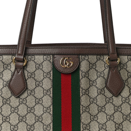Gucci GG Supreme Monogram Medium Ophidia Shopping Tote Brown 8 of 15