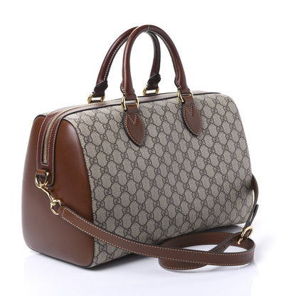 Gucci GG Supreme Monogram Medium Boston Beige Cuir 2 of 10