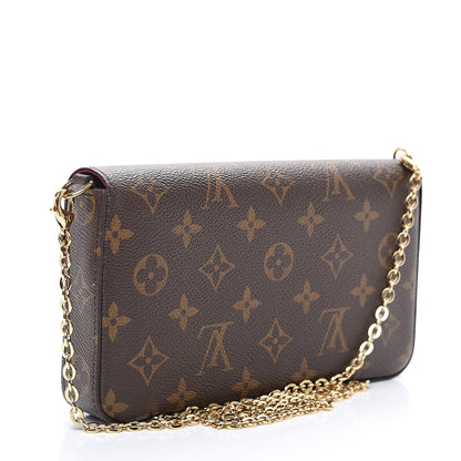 Louis Vuitton Monogram Pochette Felicie Chain Wallet Fuchsia 3 of 10
