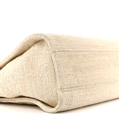 Chanel Lurex Boucle Small Deauville Tote Ivory 9 of 15