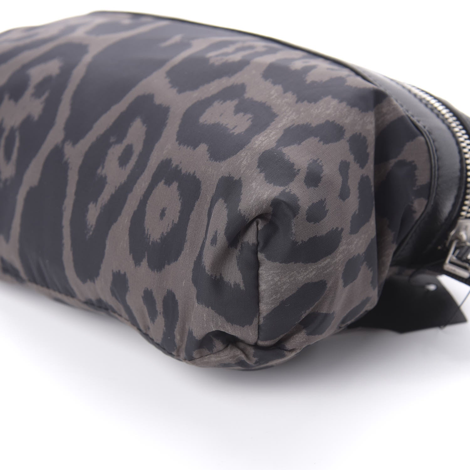 Saint Laurent Nylon Leopard Print City Fold Up Backpack Belt Bag Black 12 of 14