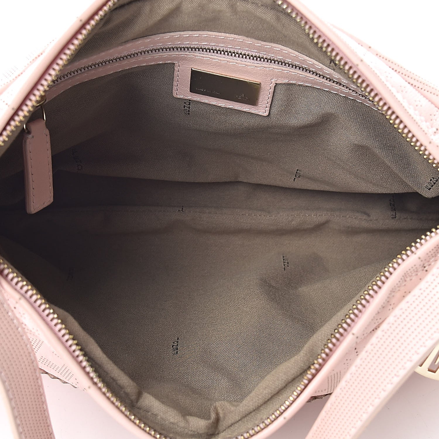 Fendi Calfskin Perforated Chef Hobo Pink 5 of 12