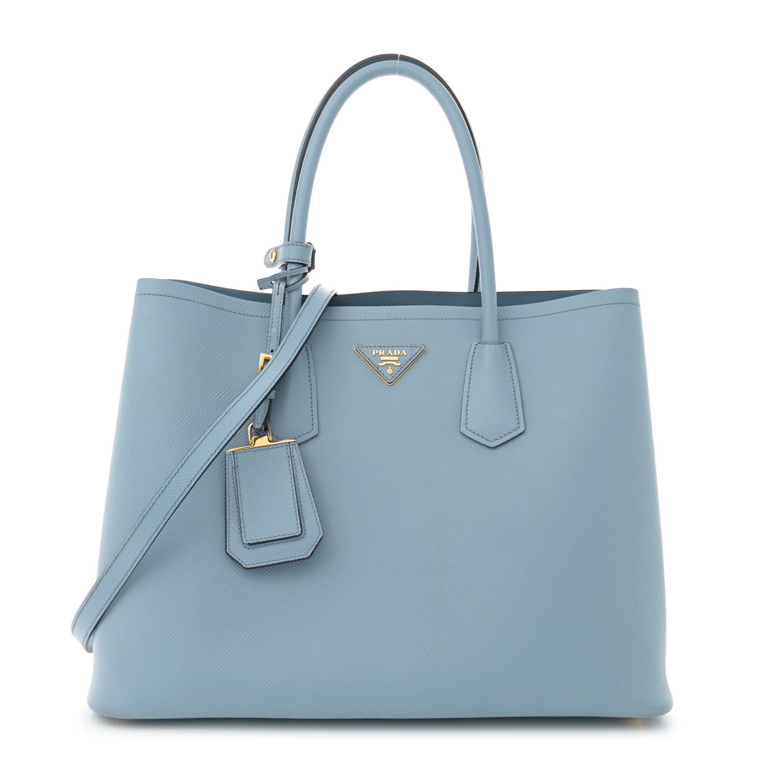 Prada Saffiano Cuir Large Double Bag Astrale Astrale 1 of 19
