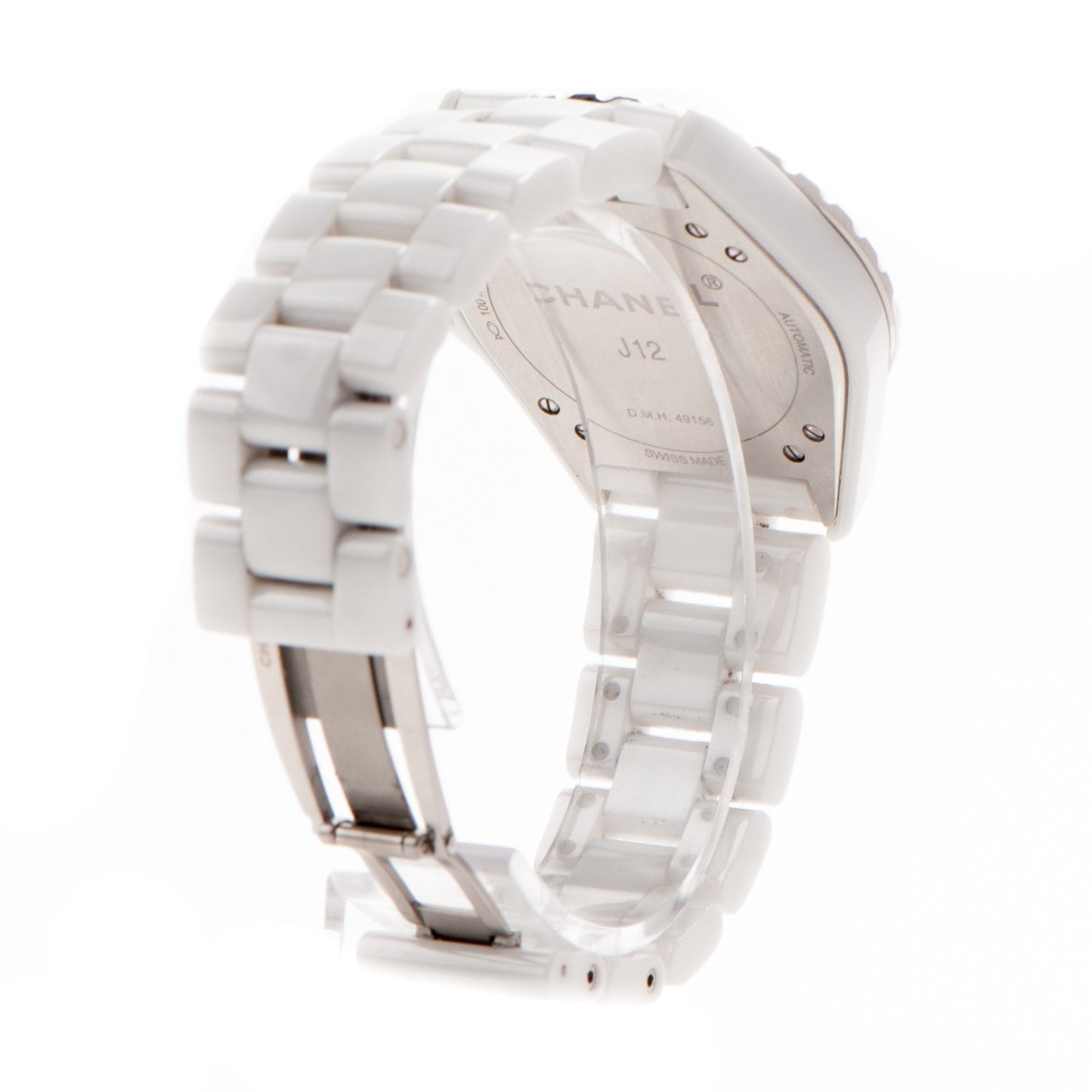 Stainless Steel Ceramic Diamond 36.5mm J12 Automatic Watch White