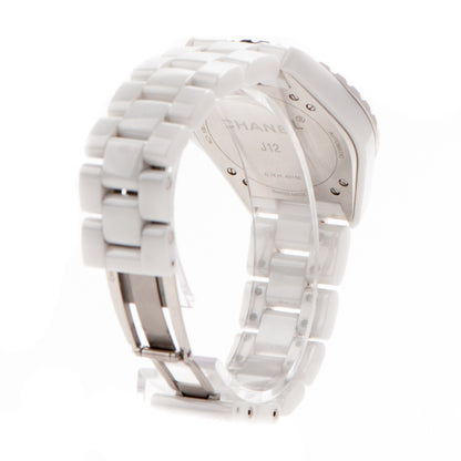 Chanel Stainless Steel Ceramic Diamond 36.5mm J12 Automatic Watch White 5 of 8