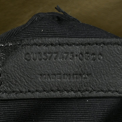 Saint Laurent Lambskin Quilted Medium Loulou Puffer Monogram Chain Satchel Seaweed 7 of 14