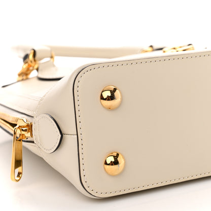 Gucci Boarded Plutone Calfskin Small Horsebit 1955 Top Handle Bag Mystic White 9 of 11