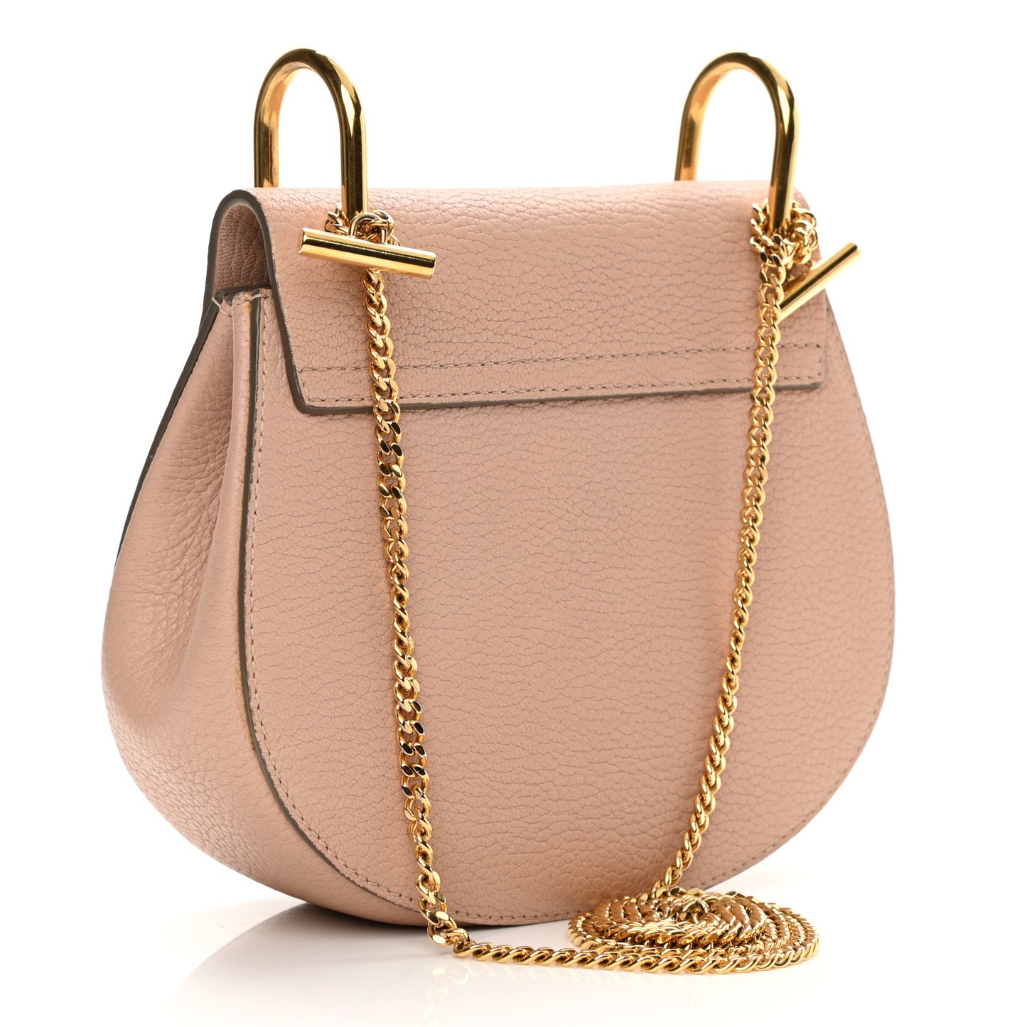 Grained Lambskin Drew Shoulder Bag Cement Pink