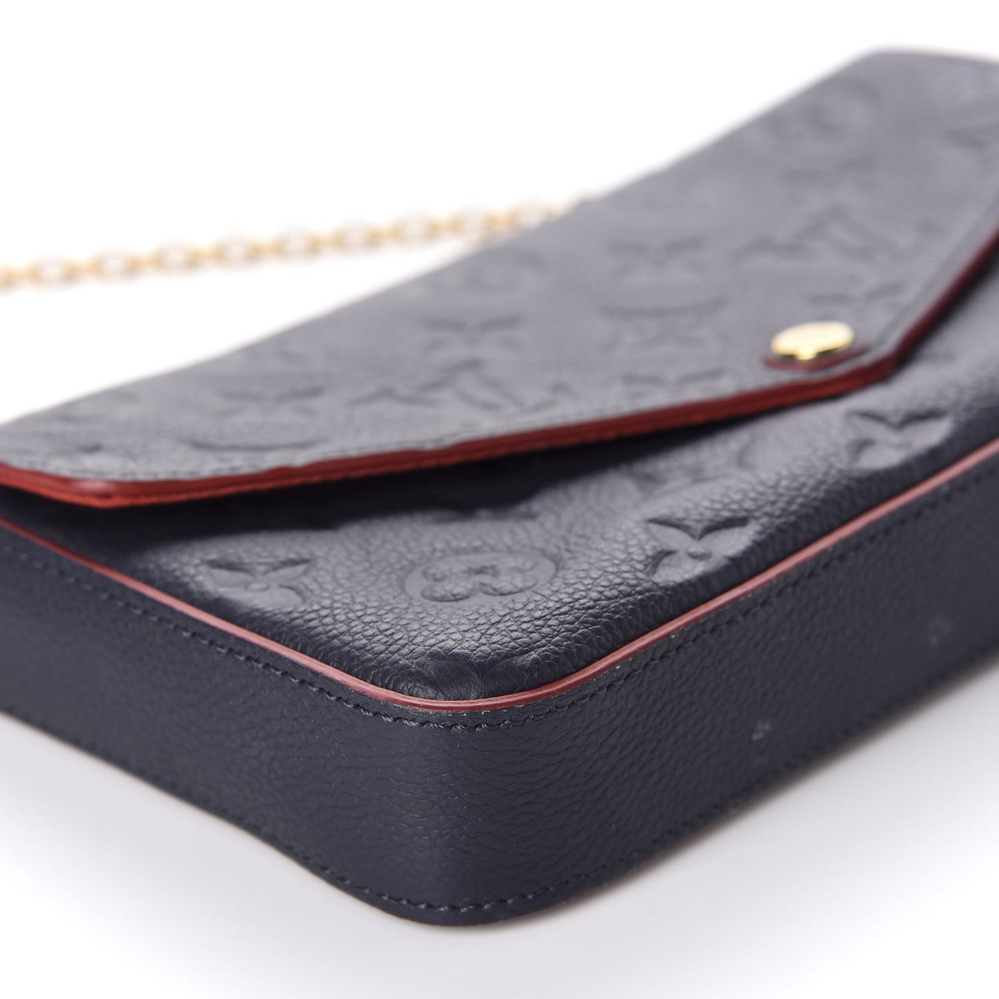 Empreinte Pochette Felicie Chain Wallet Marine Rouge
