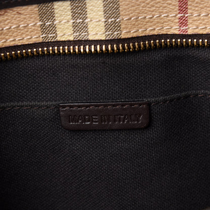 Burberry Haymarket Check Medium Regent Tote Chocolate 9 of 12