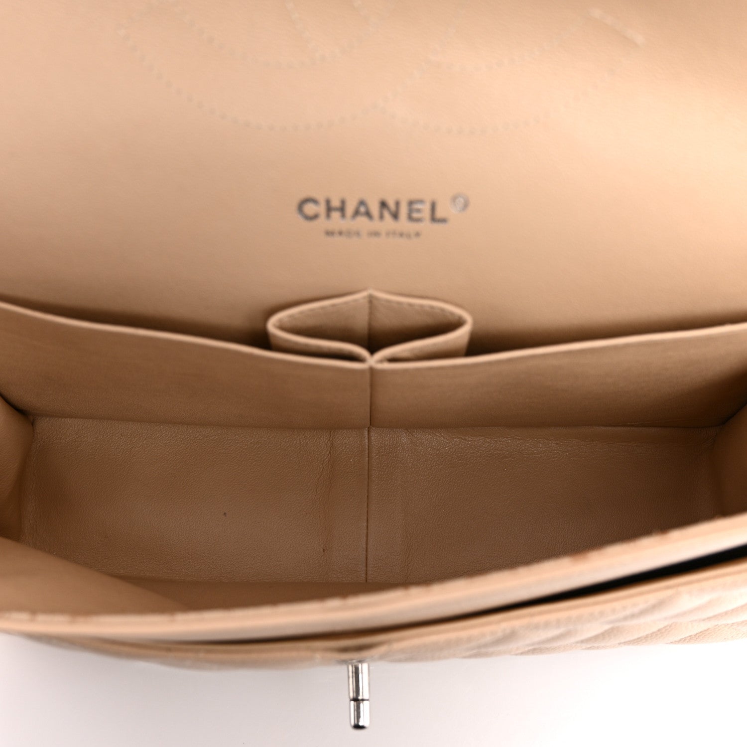 Chanel Caviar Quilted Jumbo Double Flap Beige 5 of 12