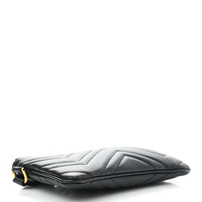 Gucci Calfskin Matelasse GG Marmont Wrist Wallet Black 4 of 9