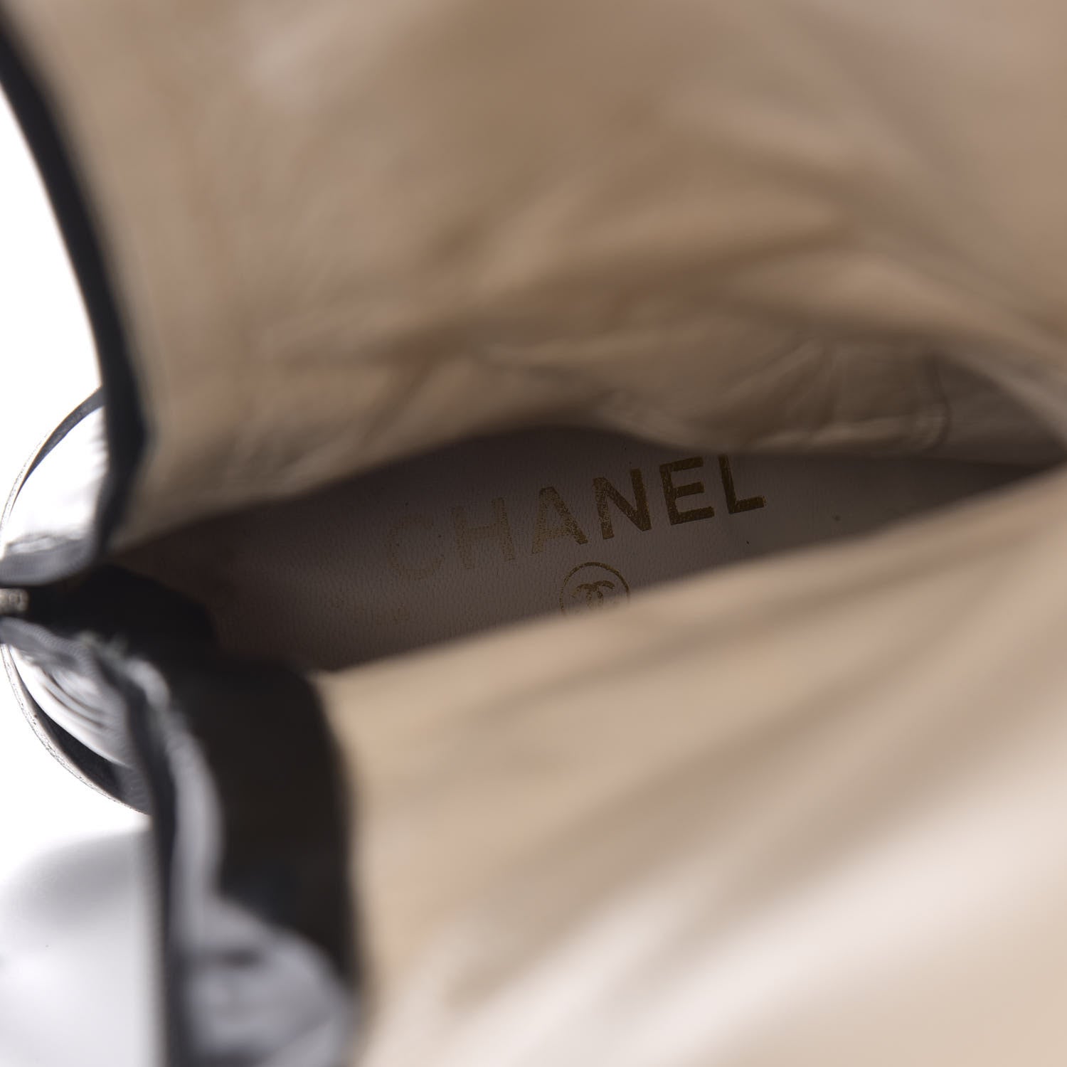 Chanel Patent Knee High Boots 38 Black 7 of 16