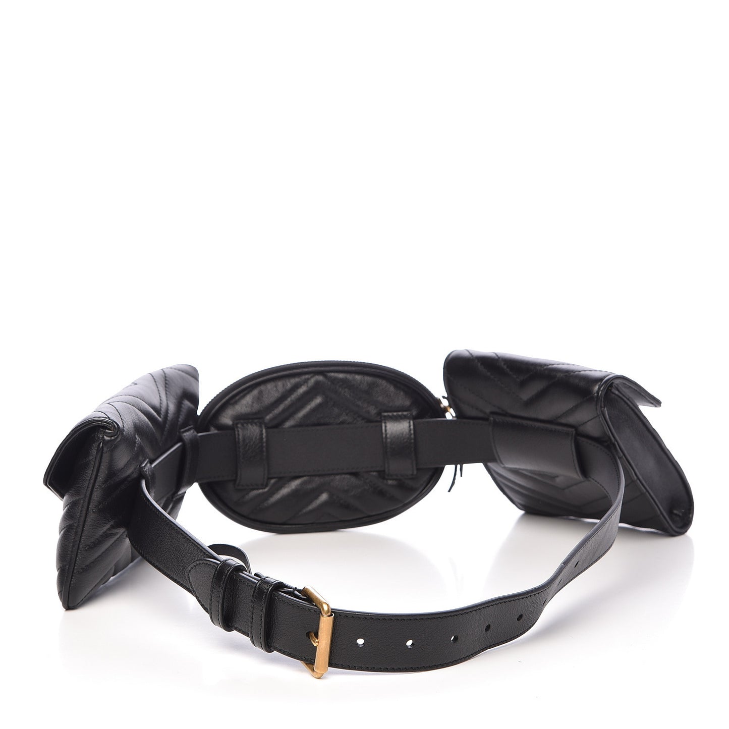Calfskin Matelasse GG Marmont 2.0 Multi Belt Bag 85 34 Black