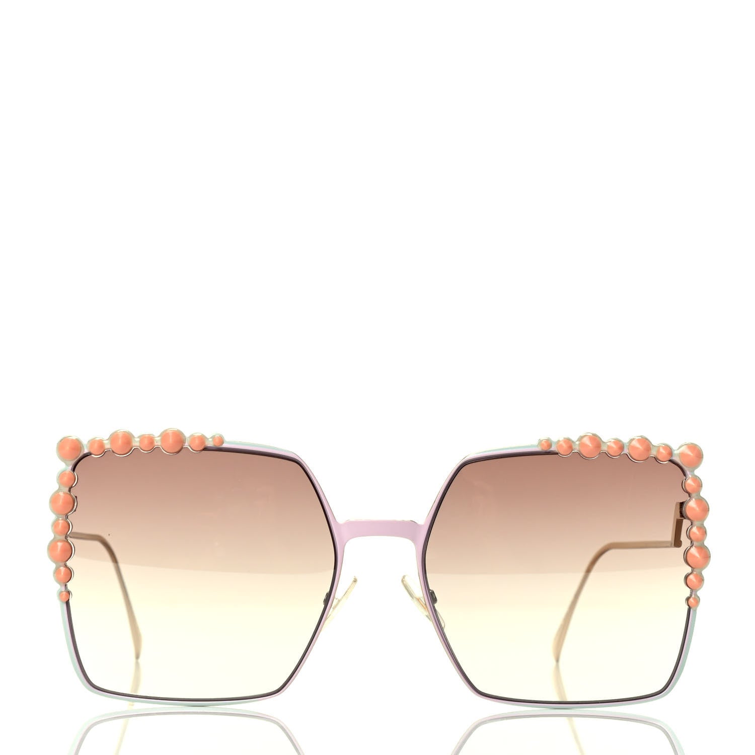 Fendi Square Dots Sunglasses FF 0259/S Gold 2 of 6