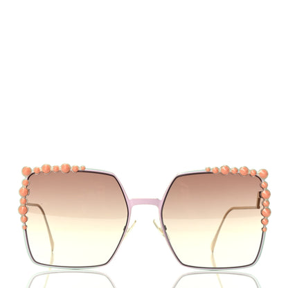 Fendi Square Dots Sunglasses FF 0259/S Gold 2 of 6