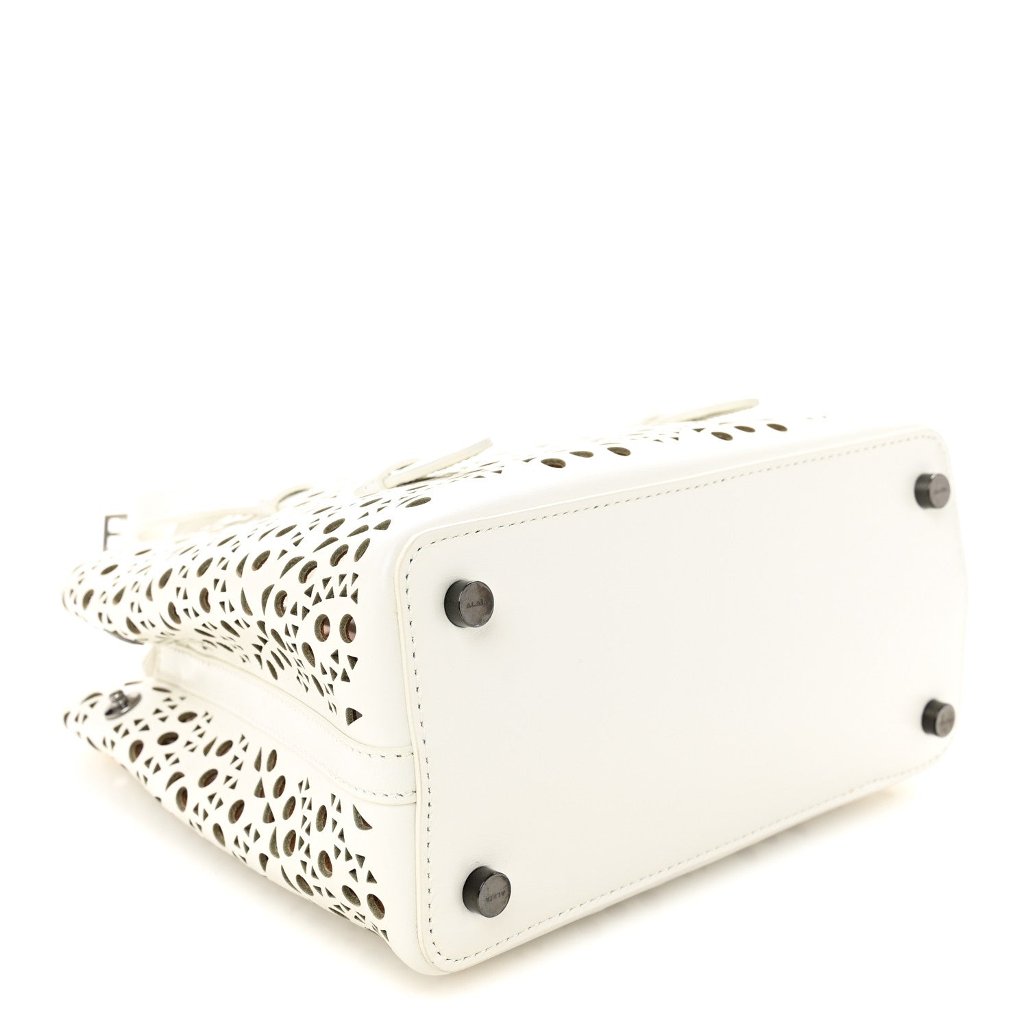 Alaia Calfskin Vienne Wave Mina 20 Bag Blanc Optique 4 of 10