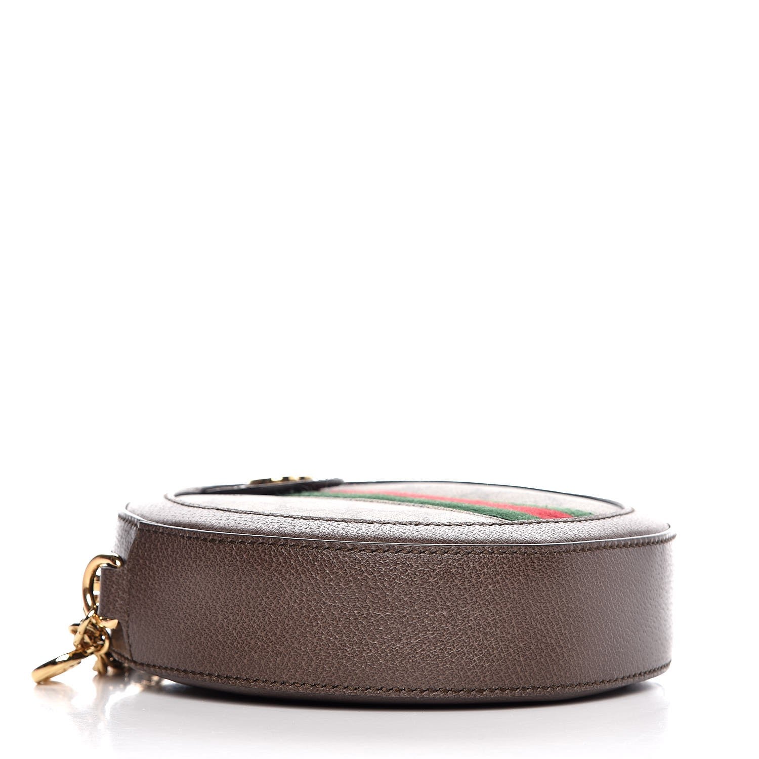 Gucci GG Supreme Monogram Web Mini Ophidia Round Shoulder Bag Brown 4 of 7