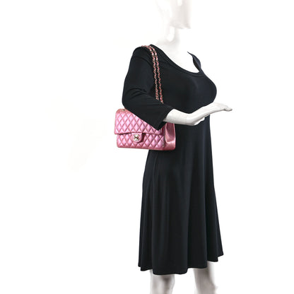 Chanel Iridescent Caviar Quilted Medium Double Flap Pink 2 of 9