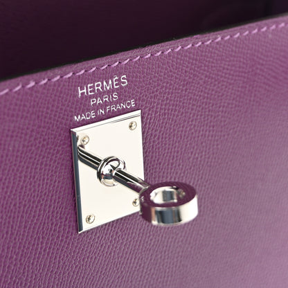 Hermes Madame Calfskin Kelly Sellier 25 Anemone 6 of 10