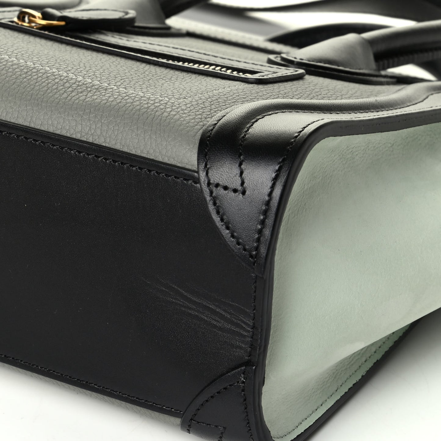 Drummed Calfskin Nano Tri-Color Luggage