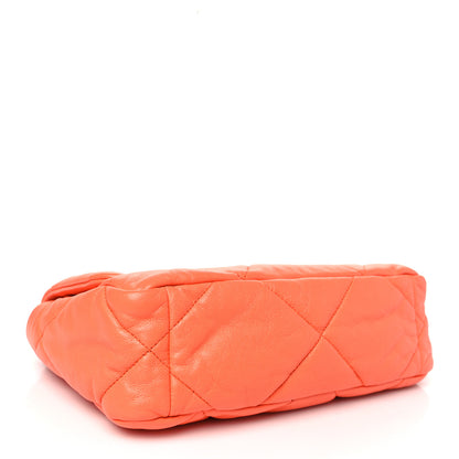 Chanel Lambskin Quilted Medium Chanel 19 Flap Orange 4 of 11