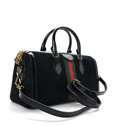 Gucci Suede Patent GG Web Medium Ophidia Boston Black 3 of 11