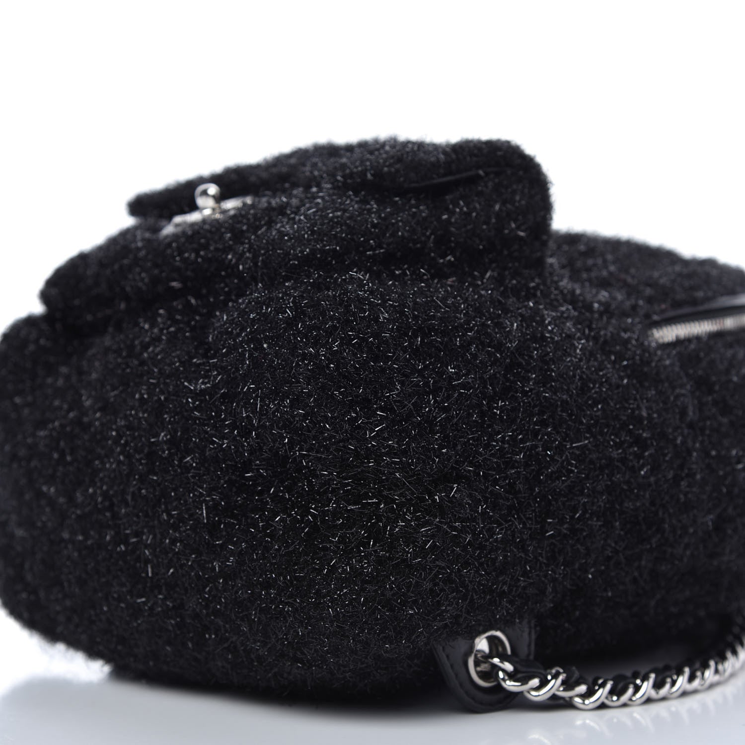 Chanel Lurex Knit Mini Pluto Glitter Backpack Black 7 of 10