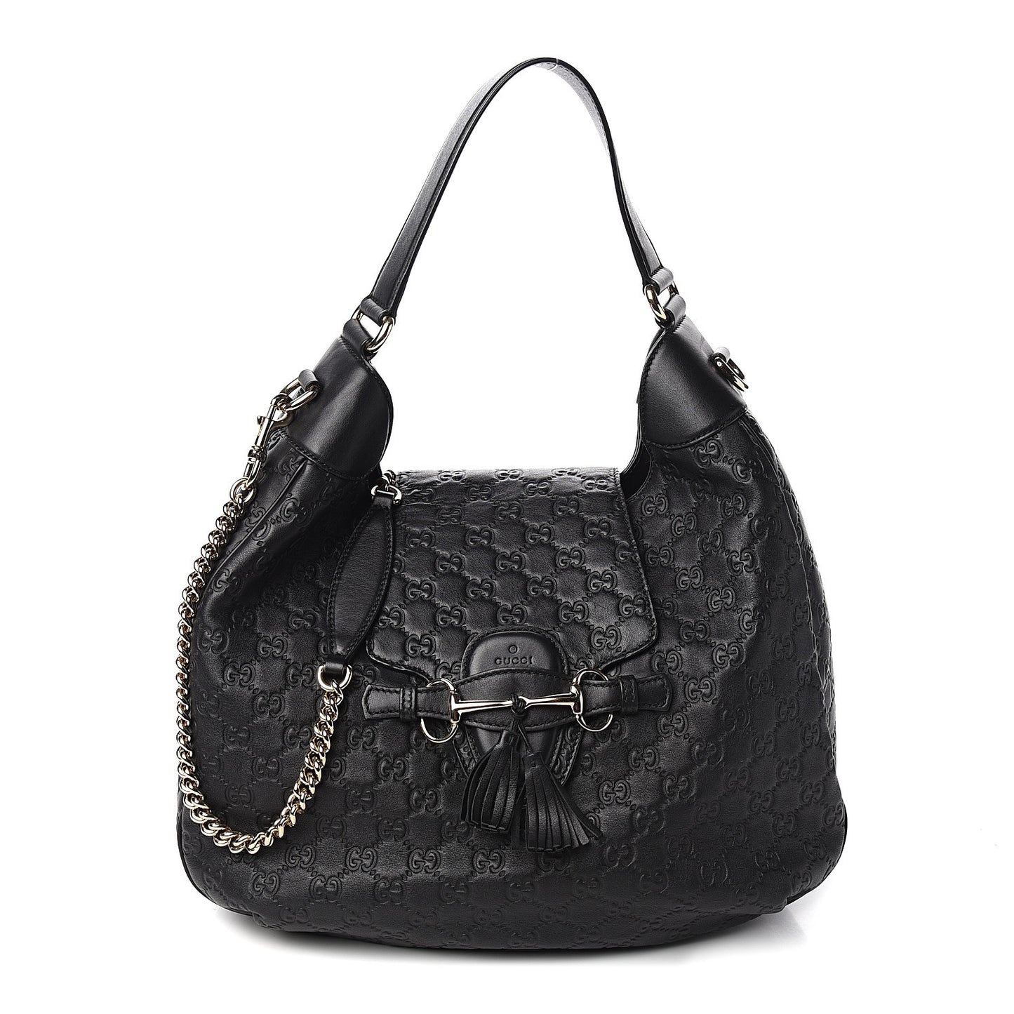 Guccissima Medium Emily Hobo Black