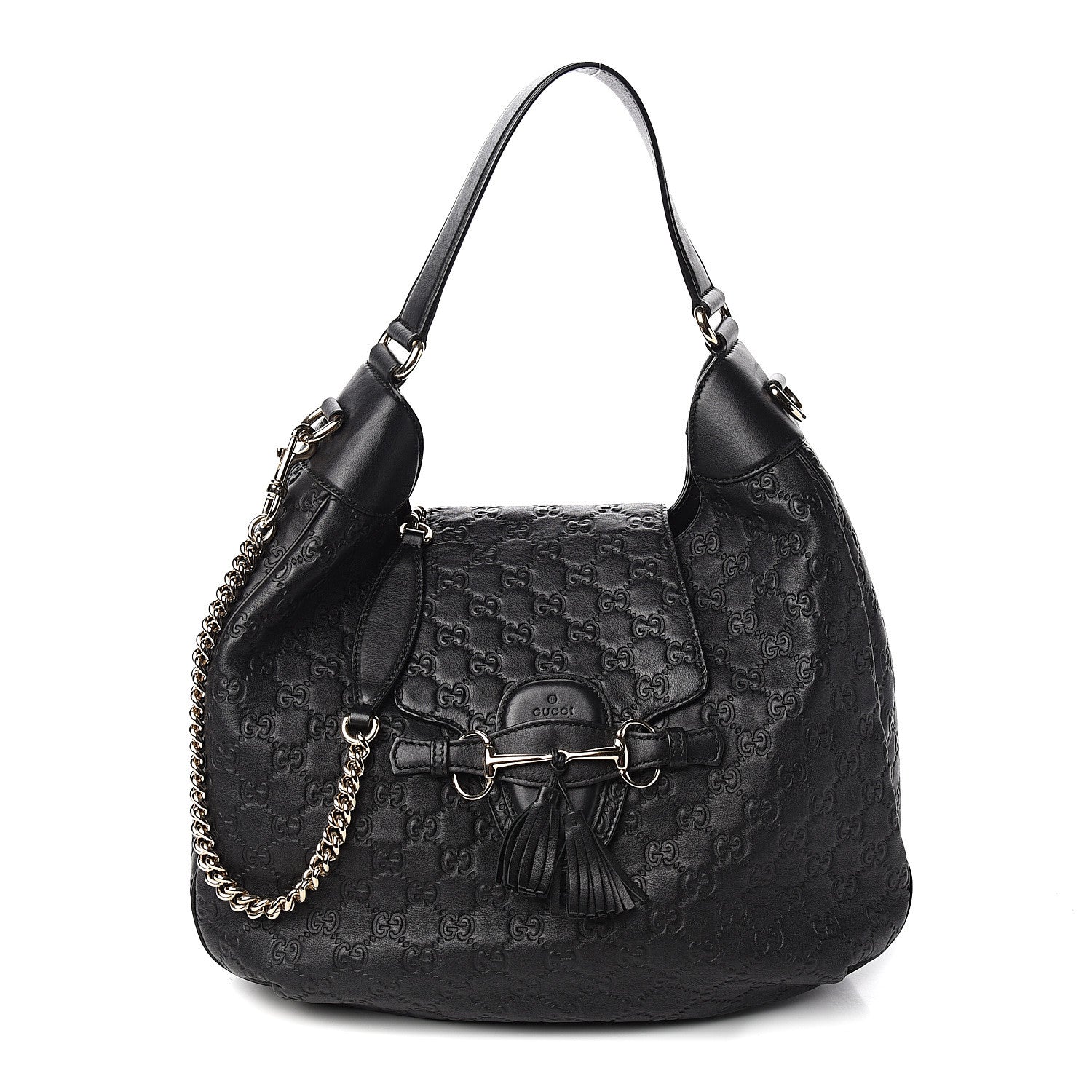 Gucci Guccissima Medium Emily Hobo Black 1 of 9