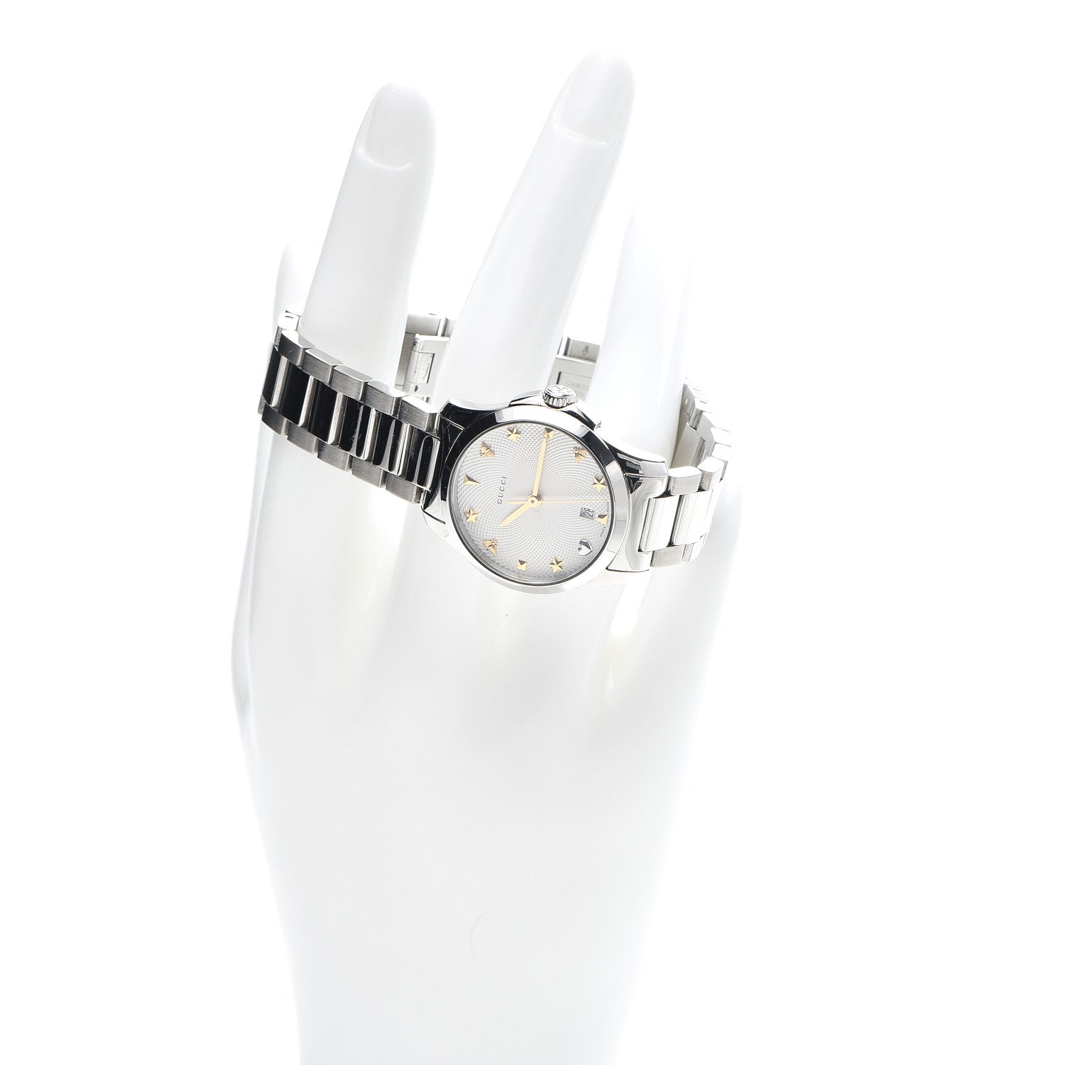 Gucci Stainless Steel 27mm G-Timeless Charm Quartz Watch 2 of 7