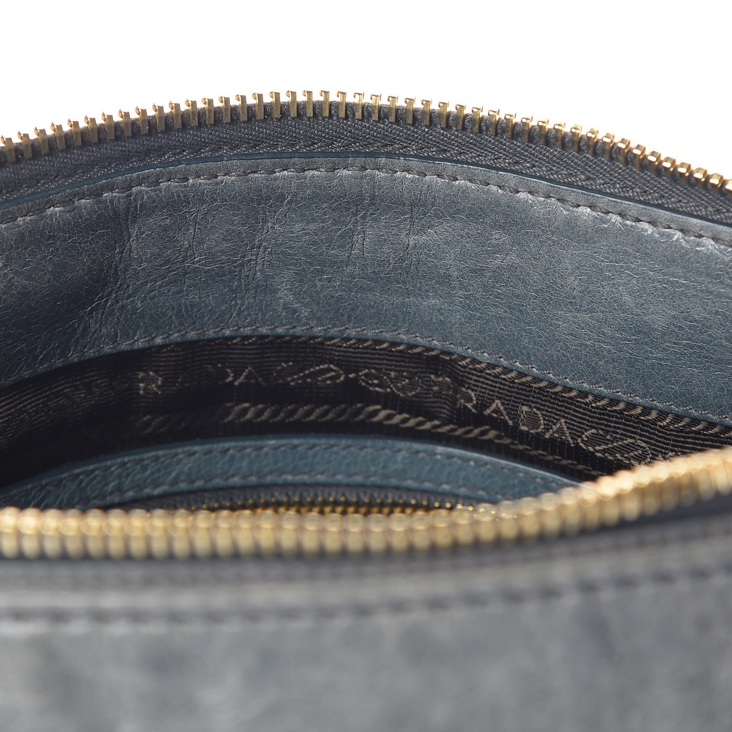 Prada Vitello Shine Shopping Satchel Avio 7 of 14