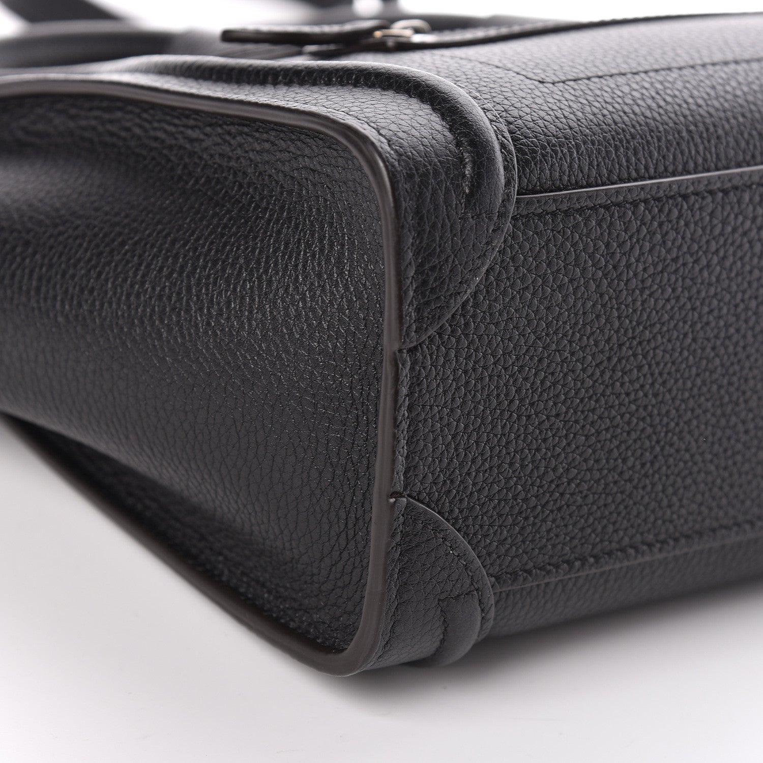 Celine Drummed Calfskin Nano Luggage Black 5 of 9