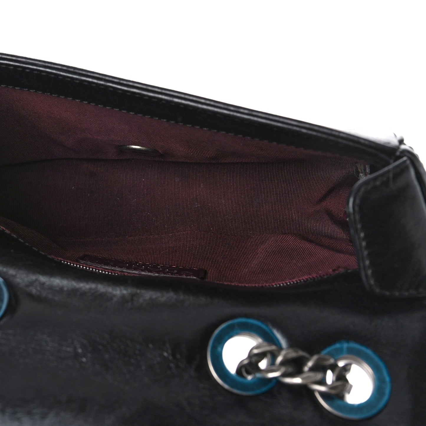 Glazed Calfskin Quilted Small Coco Boy Flap Black