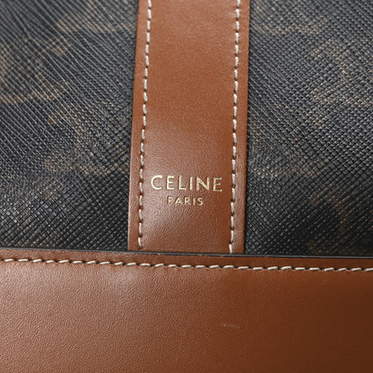 Celine Triomphe Canvas Calfskin Medium Bucket Bag Tan 6 of 10