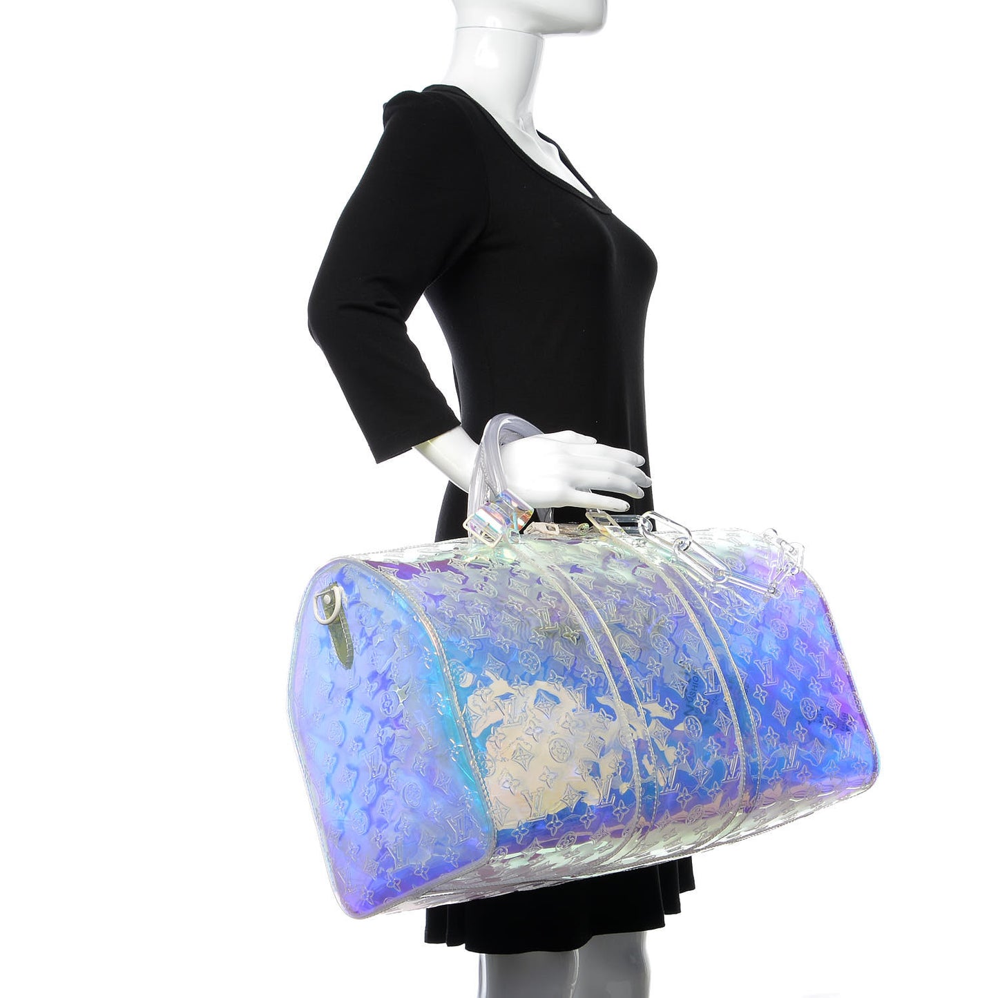PVC Monogram Keepall Bandouliere 50 Iridescent Prism