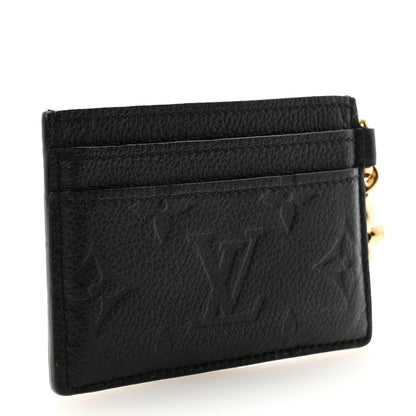 Louis Vuitton Empreinte Monogram LV Charms Card Holder Black 3 of 7
