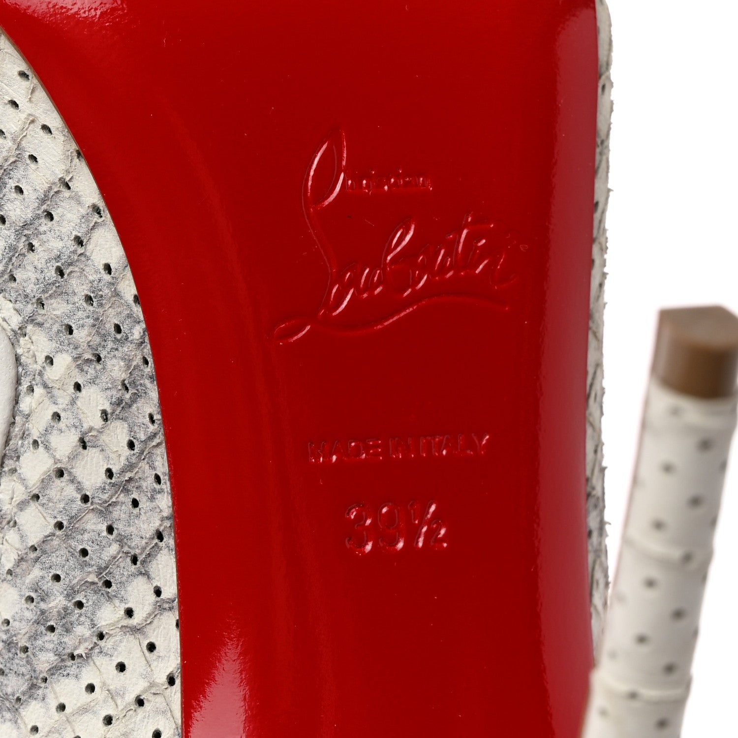 Christian Louboutin Calfskin Perforated So Kate Booty 100 Ankle Boots 39.5 Roccia 6 of 14