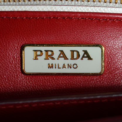 Prada Saffiano Turnlock Shoulder Bag Fuoco White 6 of 7