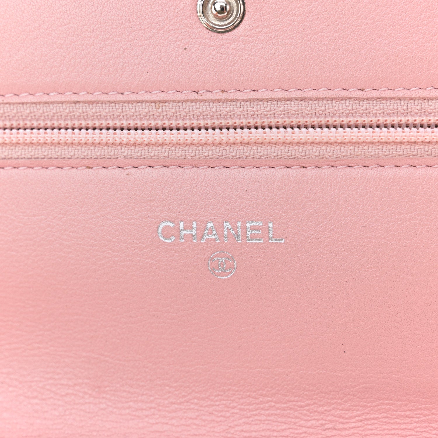 Chanel Caviar Timeless CC Wallet on Chain WOC Pink 6 of 12