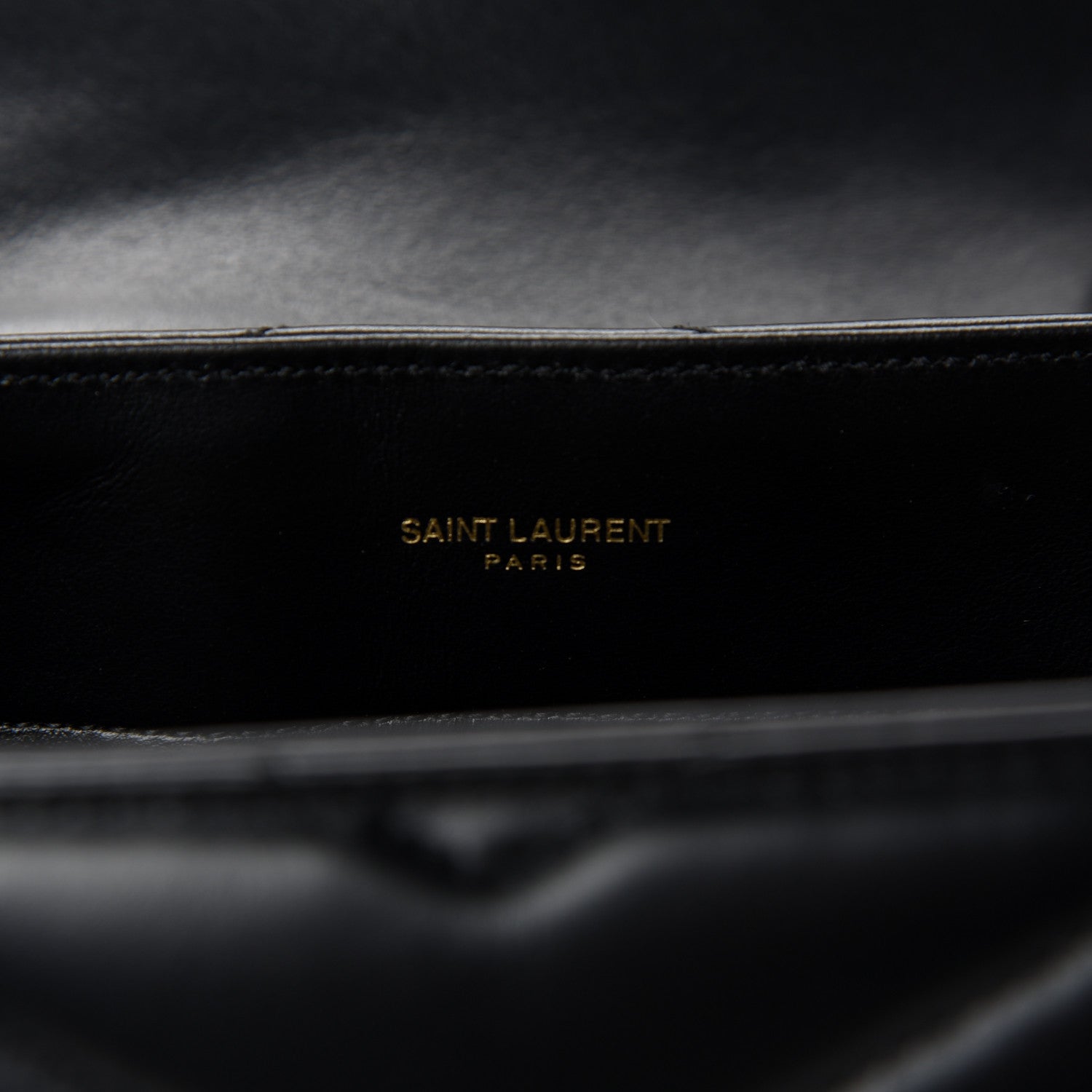 Saint Laurent Calfskin Y Quilted Monogram Medium Loulou Chain Satchel Black 9 of 11