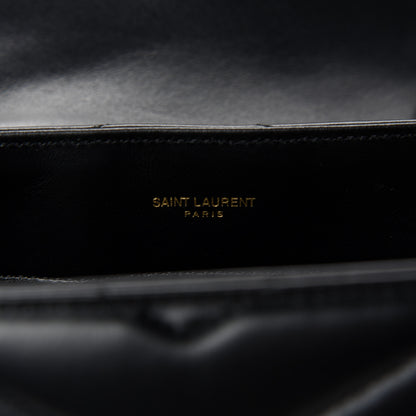 Saint Laurent Calfskin Y Quilted Monogram Medium Loulou Chain Satchel Black 9 of 11