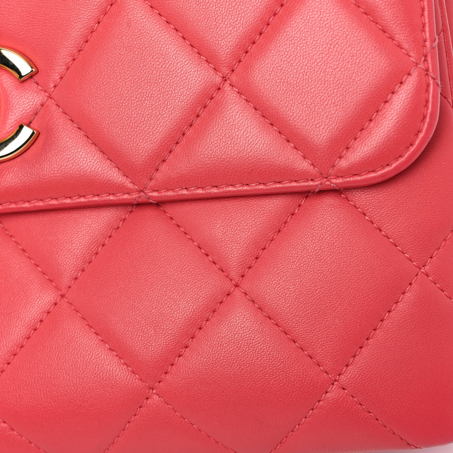 Chanel Lambskin Quilted Small Trendy CC Flap Dual Handle Bag Coral 18 of 19