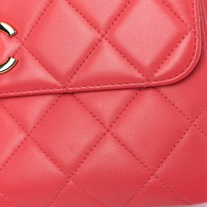 Chanel Lambskin Quilted Small Trendy CC Flap Dual Handle Bag Coral 18 of 19
