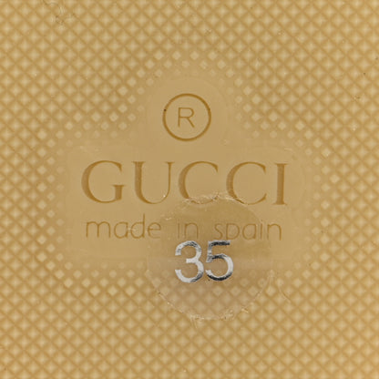 Gucci Monogram Patches Ankle Wrap Platform 35/120mm Espadrille Wedges 35 Beige White 7 of 12