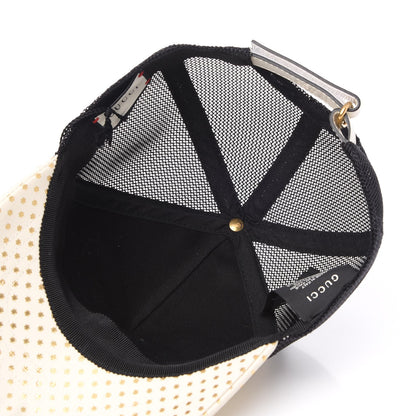 Gucci X SEGA Calfskin GUCCY Stars Baseball Hat S Mystic White Gold 5 of 11