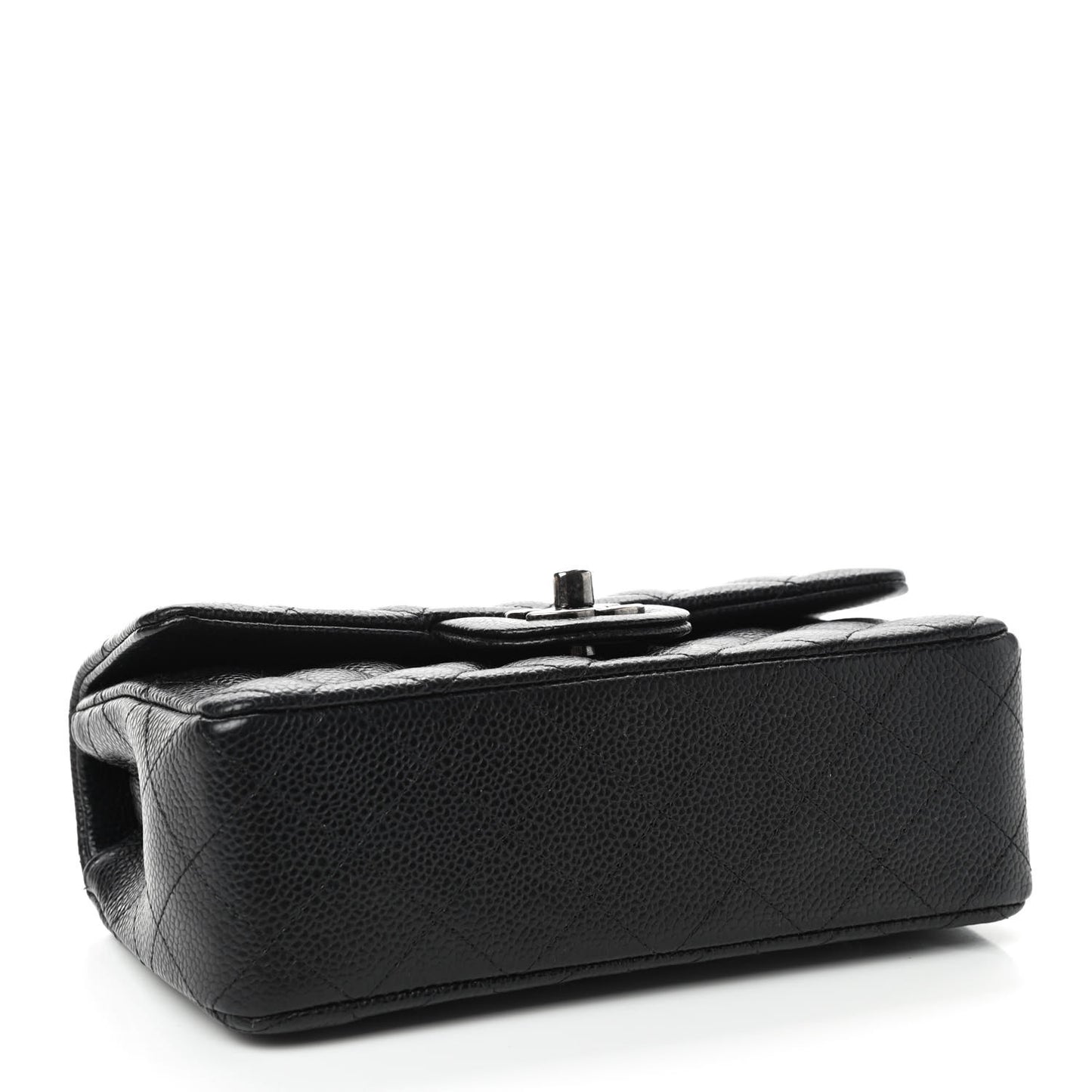 Caviar Quilted Mini Rectangular Flap Black